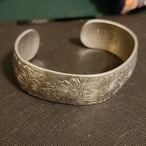 Vintage Kirk Stieff Pewter Cuff Bracelet